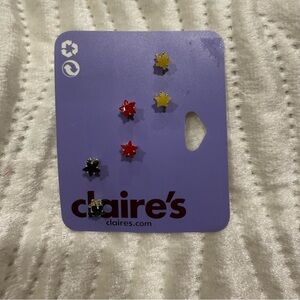 10 for $10 Claire's Star Stud Earrings Set - Red, Yellow, Black
